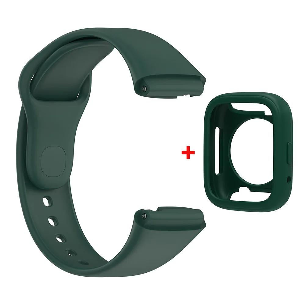 Silicone Strap For Redmi Watch 3 Active/Lite Bracelet Watchband + Protective Case Shell