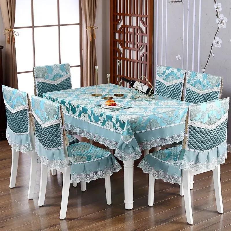 Δαντελένια πλάτη καρέκλας Γραφείο και κάλυμμα καρέκλας Αρχική Ορθογώνιο τραπεζομάντιλο Τέχνη Τραπεζομάντιλο Καρέκλα τραπεζαρίας Ενσωματωμένο μαξιλάρι