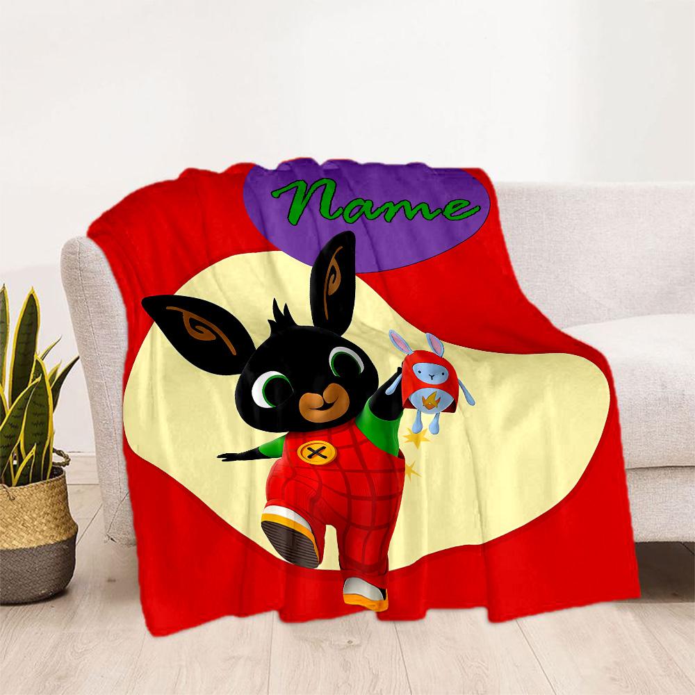 Bunny's Adventure Day Blanket Soft Warm Cozy Perfect for Bedding Couch Chair Four Seasons Multipurpose Playful Design