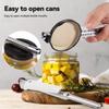 Stainless Steel Can Opener Multifunctional Bottle Opener Manual Jar Lid Opener For Weak Hands Kitchen Gadgets