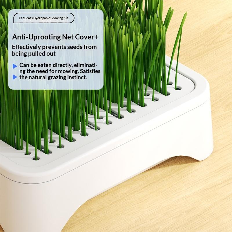 

Pet Cat Grass Planting Basin Soilless Culture Wheat Seedling Pot Kitten Grass Hydroponic Device Horticultural Planting Pot білий