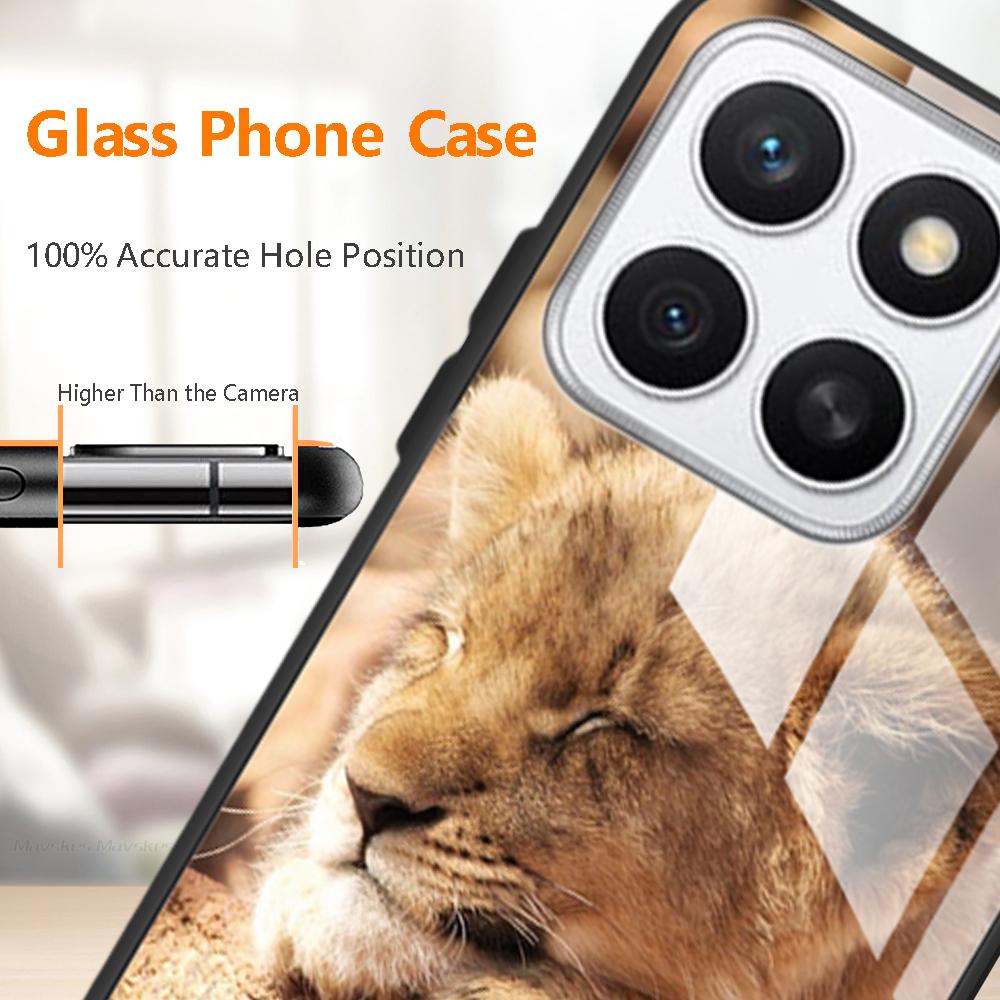 For Honor X8c Case Cover Tempered Glass Case Hard Coque Bumper Case For Honor X8C HonorX8c X 8 C Fundas Protect Cartoon Cover