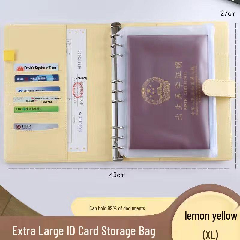 Portable Document Organizer: Card Holder, Vaccine Book, Birth Certificate, Passport, and ID Storage Bag.