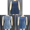 Denim Dress 3d Effect With Zipper For Casual Travel And Office Wear