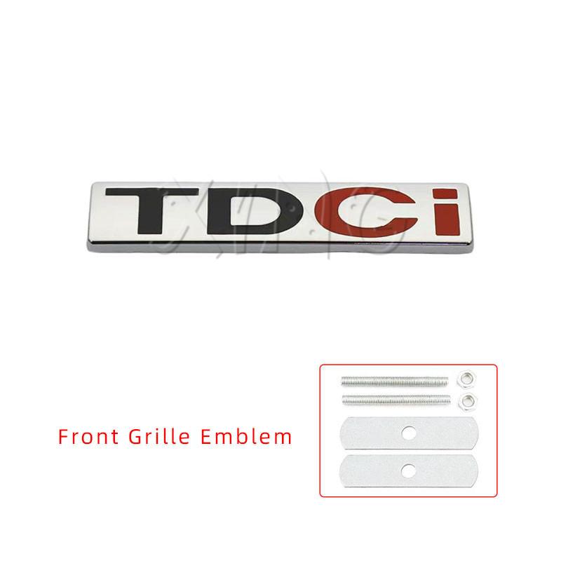 AAANN1 3D Metal TDCI Emblem for Ford Fiesta Kuga Mondeo Focus MK2 MK3 - Chrome Black Car Trunk Fender Badge Sticker