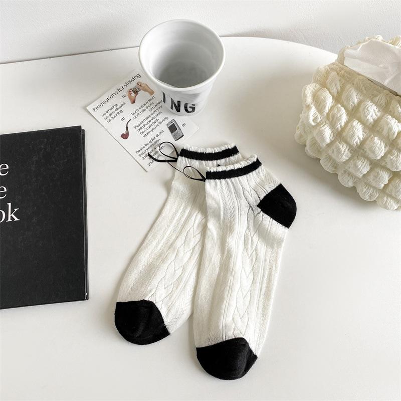 Japanese College Wind Socks Women'S Sweet Bow Cotton Socks Lace Lace Girl Boat Socks Lolita Women'S Socks