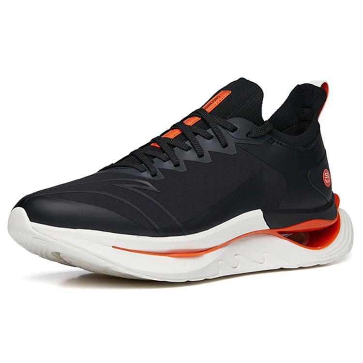 Anta Nitrogen Technology Comfortable Sports Running Shoes Men Sneakers Black Orange 112235680A-1