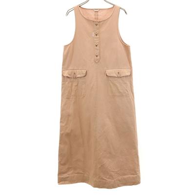 PINK HOUSE No Sleeve Denim Jumper Skirt Salmon Pink One Piece Women Used