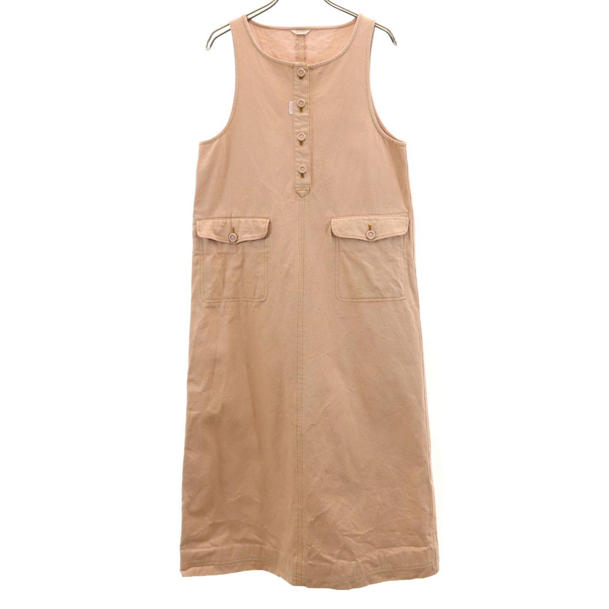 

PINK HOUSE Джинсовый сарафан без рукавов лососево-розовый цельный женский б/у