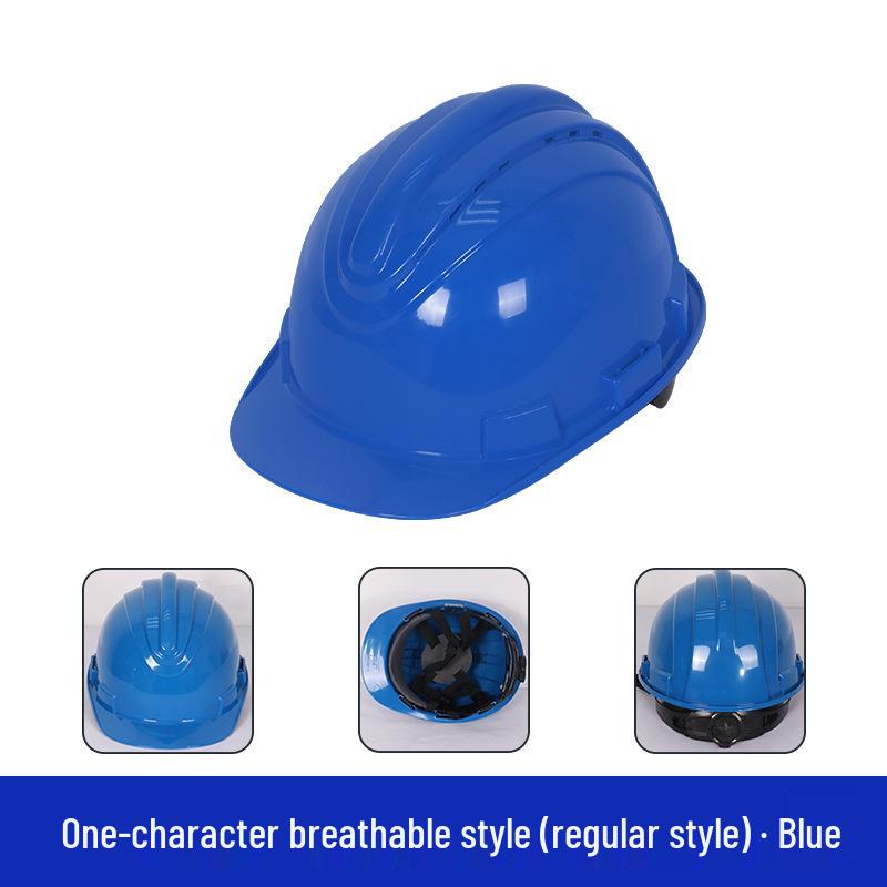 ABS Safety Helmet - National Standard Thickened, Breathable, Anti-Smash Protection for Construction Sites.