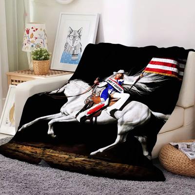 1Pc Beyonce Print Flannel Blanket, High Quality Comfortable for All Seasons, Warmth and Comfort, Perfect for Christmas Gifts