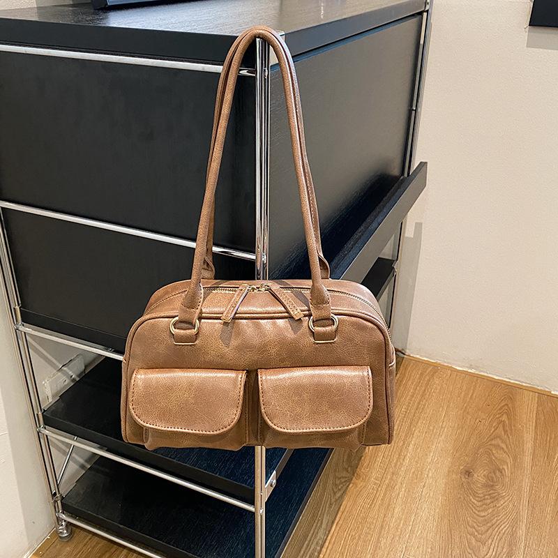 Pu European and American Retro Handbag Bag Classic Versatile Shoulder Messenger Bag Large Capacity Women's Bag