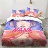 3D Print Cartoons Black Stone NANA Manga Bedding Set Printed With Pillowcase Duvet Cover Soft Queen King Size Bedclothes Home
