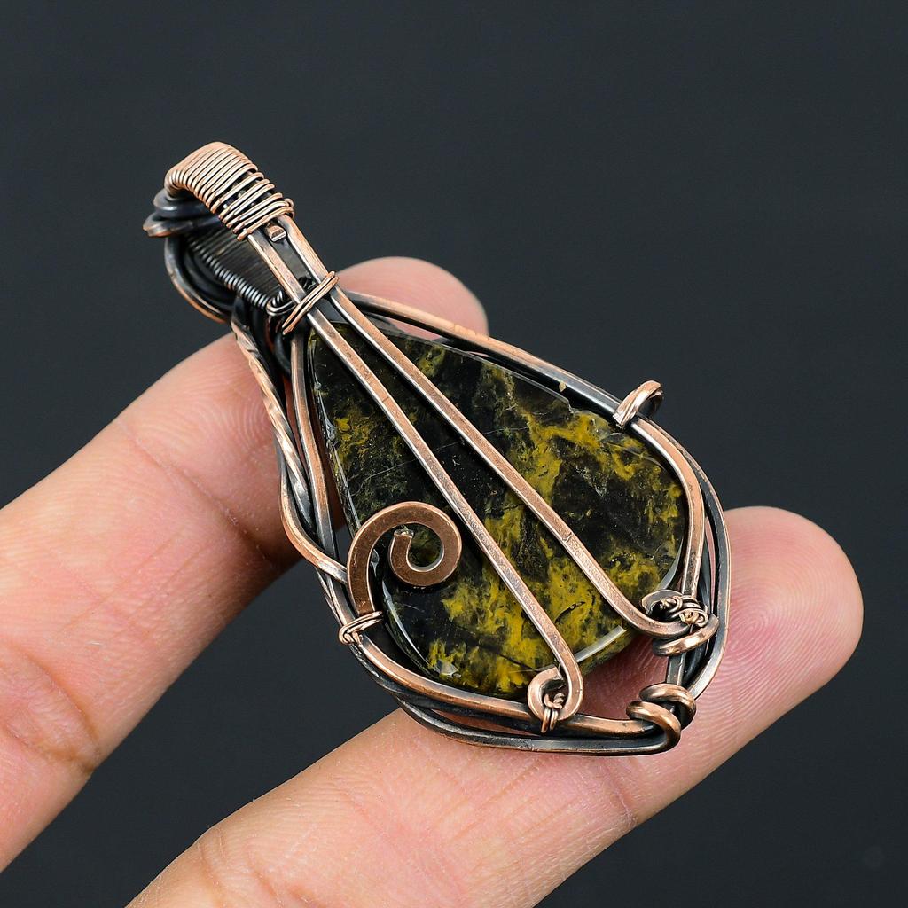 Pietersite drahokam čistý medený drôt zabalené ručne prívesok šperky pre ňu