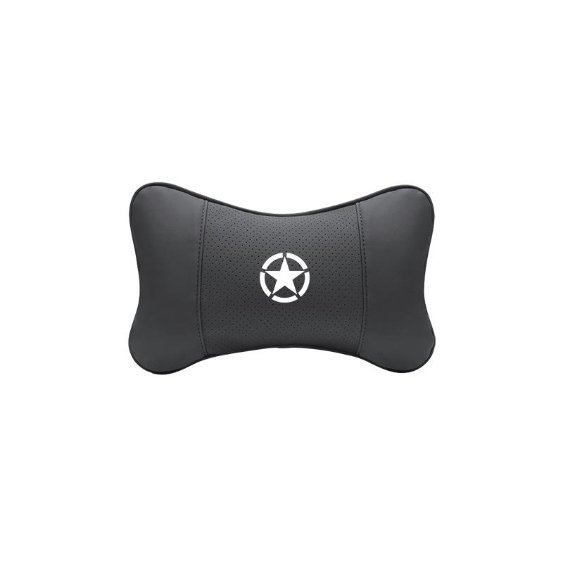 JEEP Car Seat Headrest Auto Logo Neck Pillow For Jeep Wrangler Rubicon Renegade Compass Grand Cherokee Patriot Liberty Gladiator