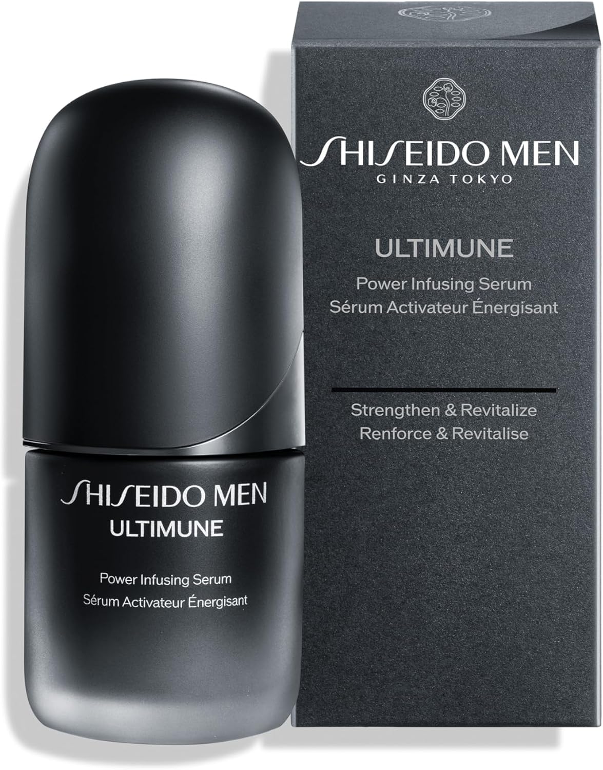 Shiseido Men Ultimune Сыворотка для лица с активирующим действием 30 мл мужская кожа цитрусовый бамбуковый зеленый аромат.