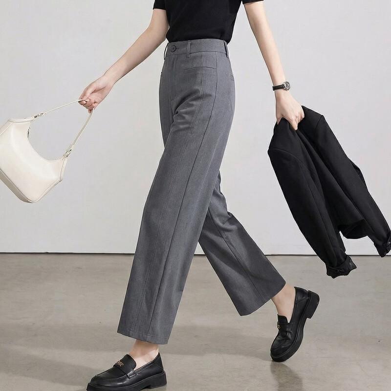 

Women s High-Waist Commuter Cropped Straight-Leg Pants L