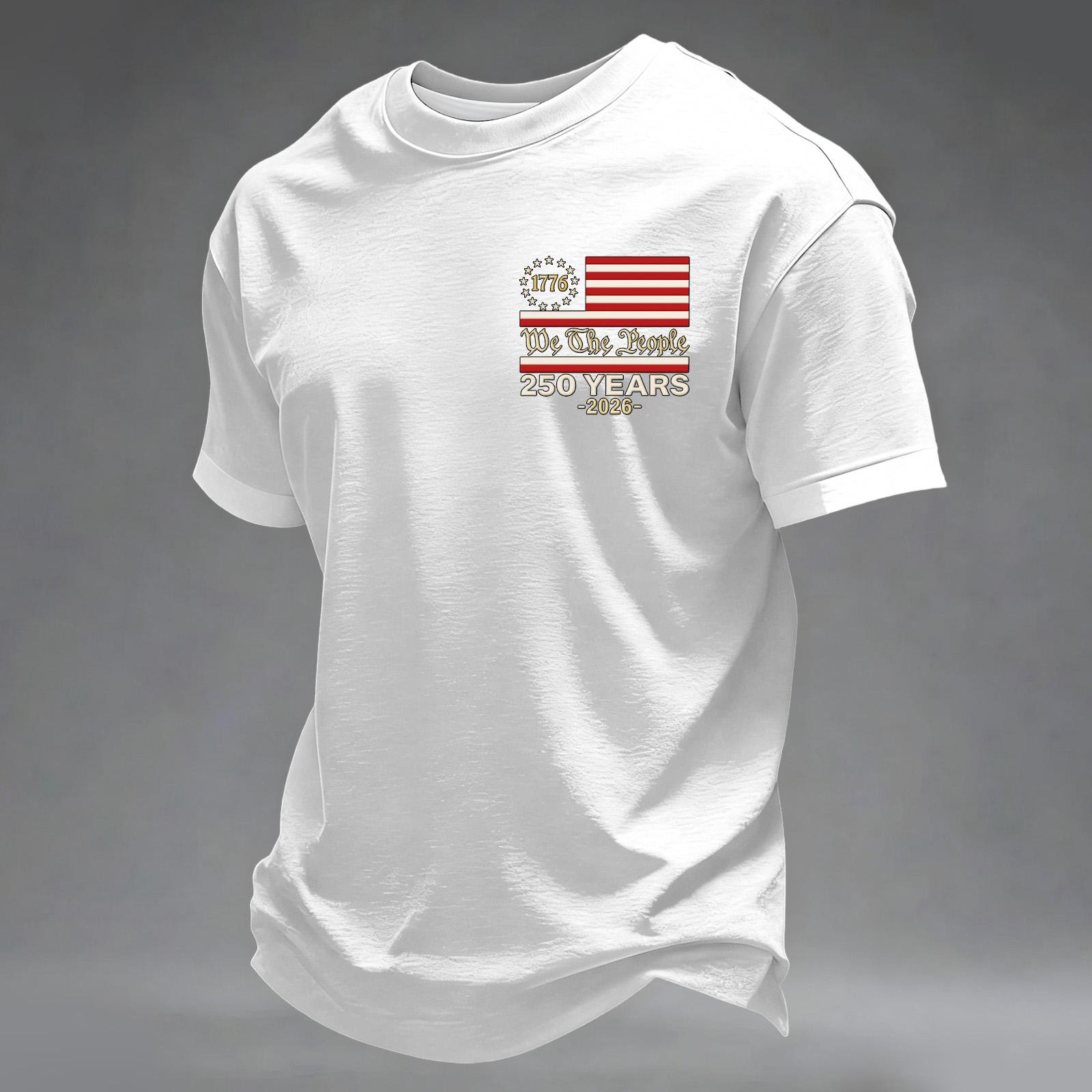 

Men s Casual Day Commemorative Printed Top XL білий