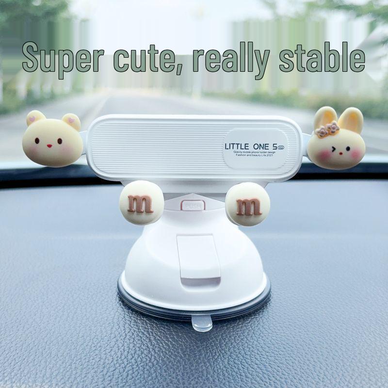 2025 Shockproof Female Cartoon Car Dashboard Mount with Suction Cup