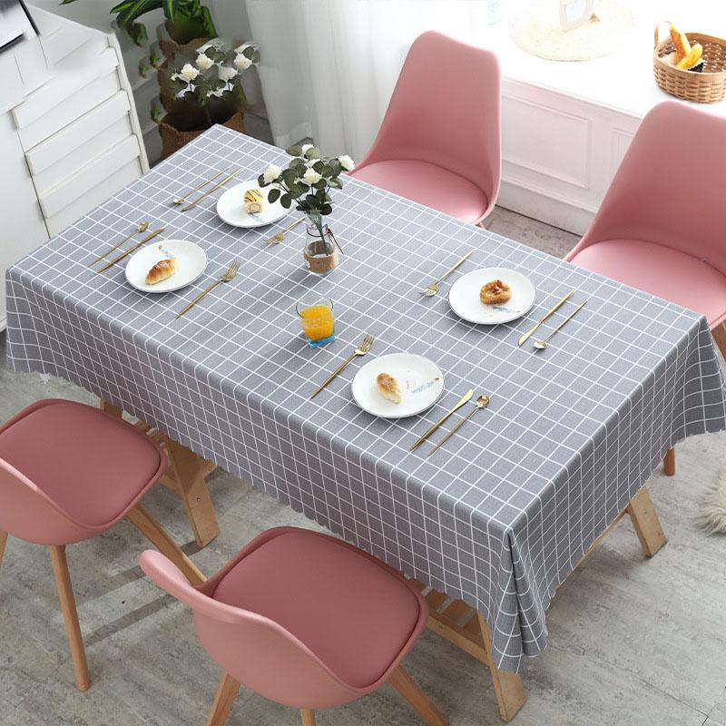 Vattentät Oljebeständig PVC-duk Bordskydd Dekorativ Matsalsbordsöverdrag för Hemmet Lättskött Tvättbar Bordsmatta