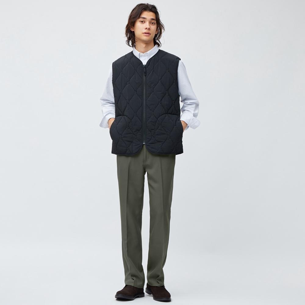 

Прямые брюки Gu Center Press + Ec 08 DARK GRAY/M