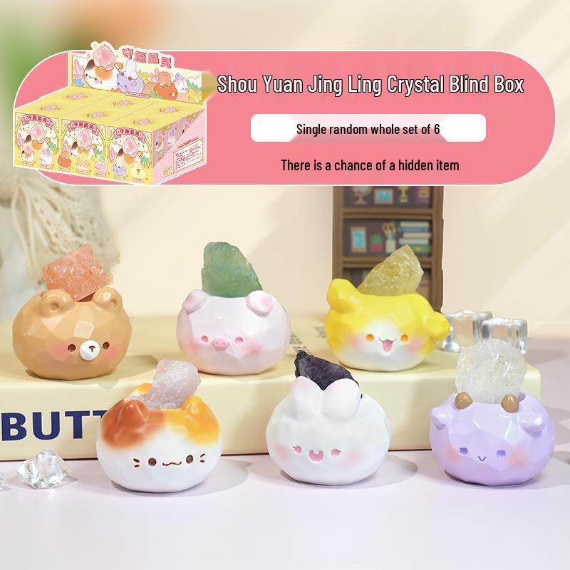 Cute Crystal Animal Ornament Blind Box: Desk Décor & Christmas Gift