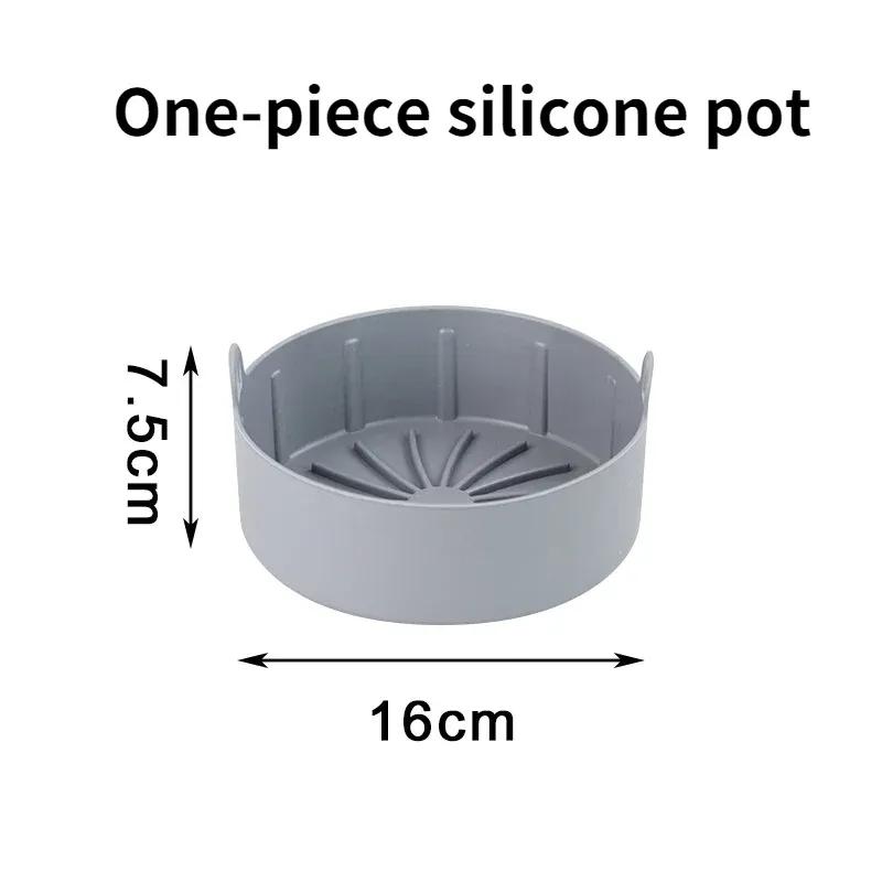 Air Fryer Silicone Pot Grill Pan Reusable Silicone Pot Baking Tray Multifunctional Silicone Pad Accessories Cake Baking Pans