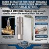Broken Screw Extractor Tool for Faucet Valve Quick Removal Safe for Internal Threads Home Repair DIY Tools