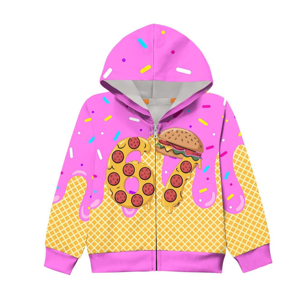 Kinder Langarm Locker Bedruckte Reißverschlussjacke