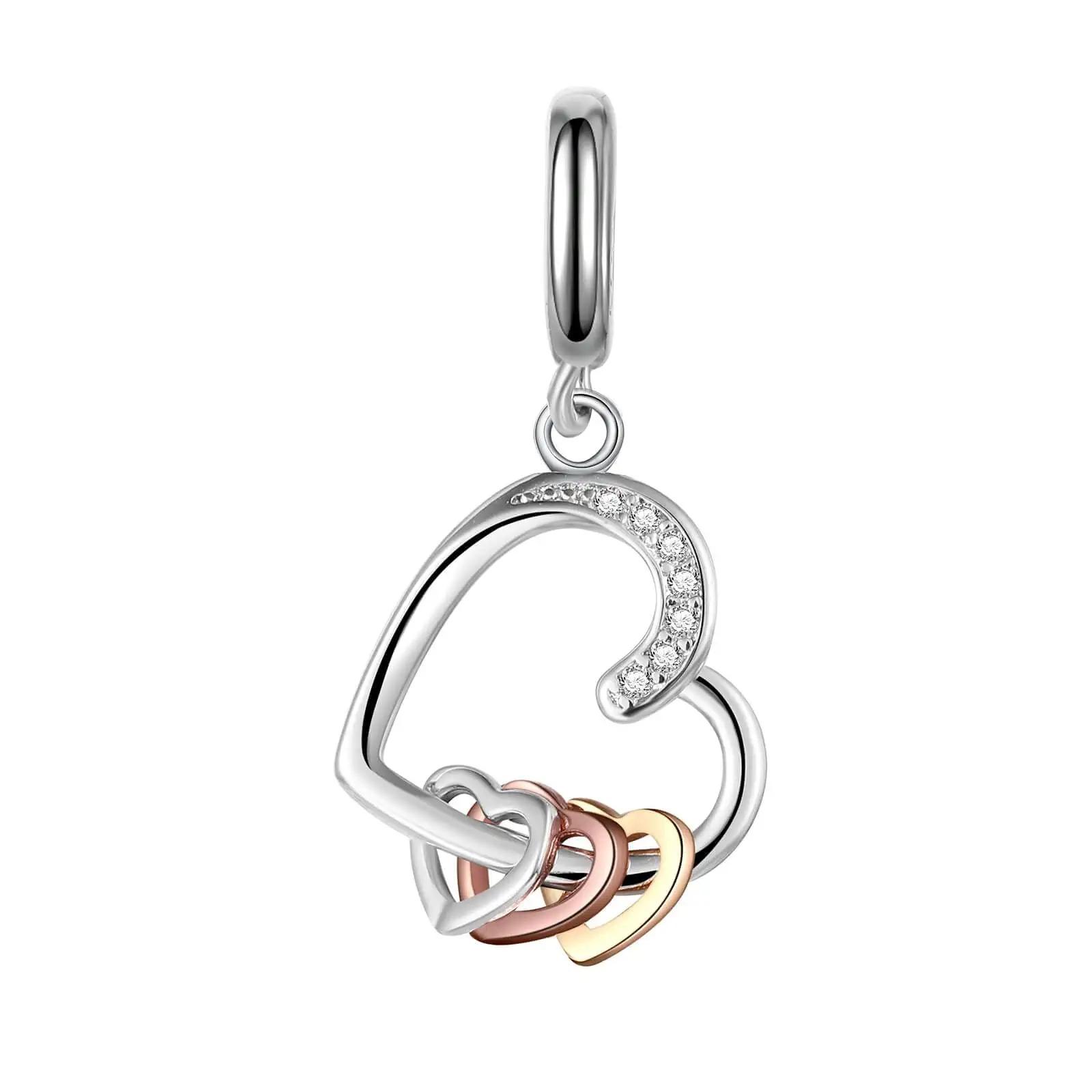 

Charms Plata Horseshoe Heart Flower Copper Plated For Charms Copper Plated Original Bracelet For Jewelry Making