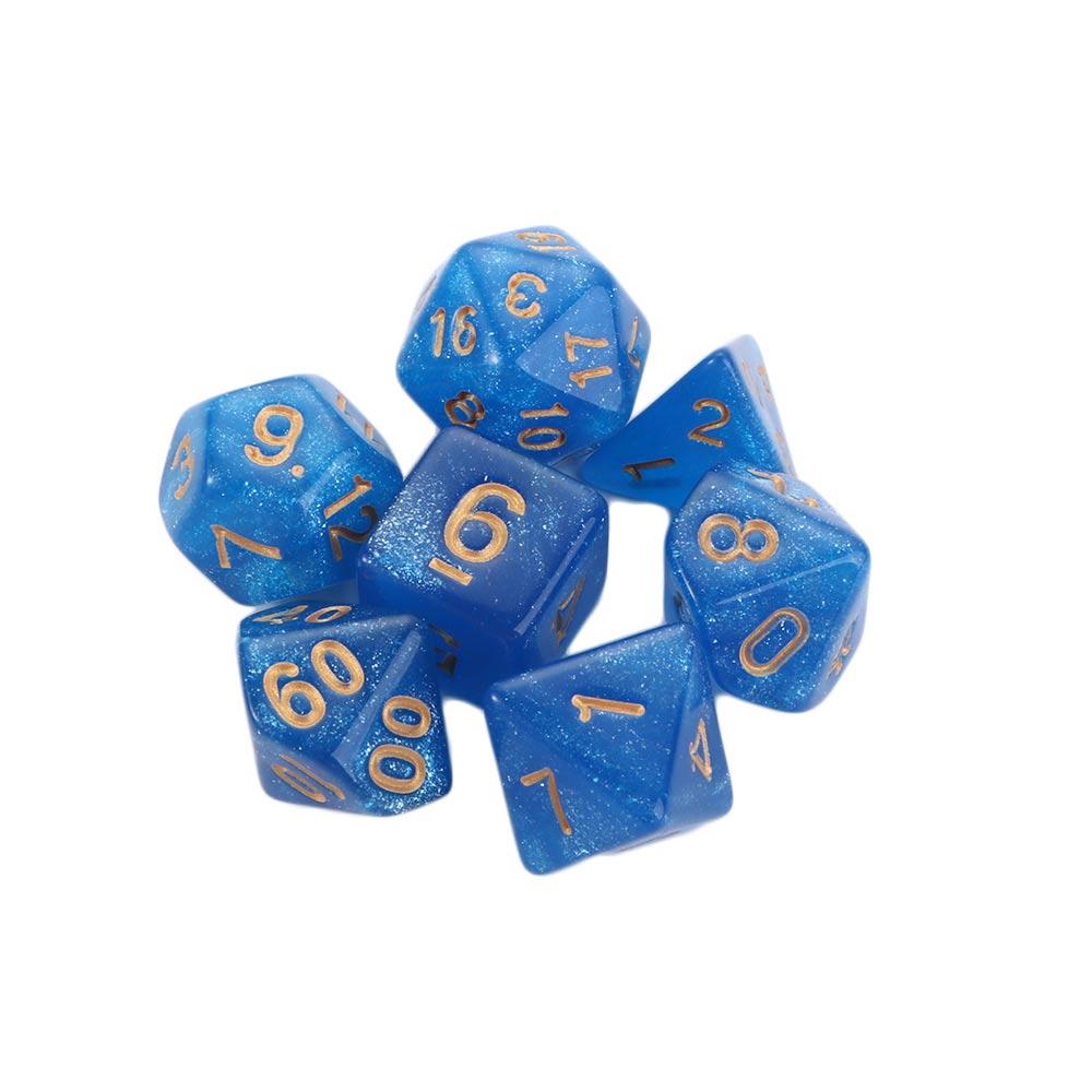 7 Pieces Polyhedral Dices Double-Colors Multifaceted Dice Bar Nightclub Board Playing Game Entertainment Tools