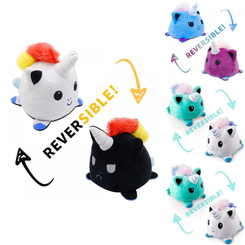 Adorable Reversible Flip Unicorn Plush Stuffed Toy Soft Animal Ideal For Kids