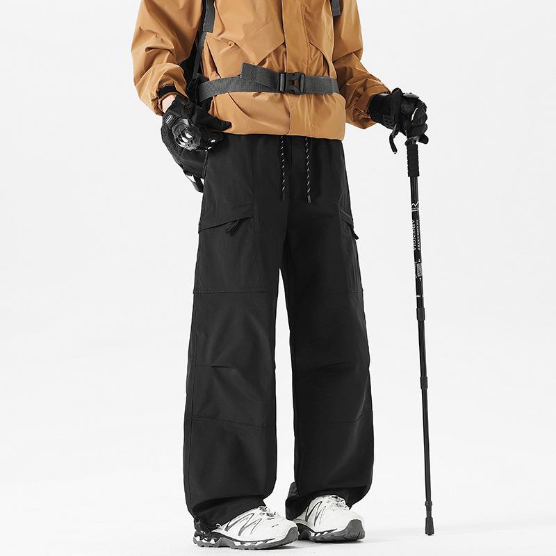 Men S Loose Fit Cargo Pants Outdoor Hiking Waterproof Casual Trousers