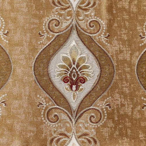 

1 шт. LOZUJOJU Европейский стиль Высококачественные Вышитые Полузатемняющие Шторы для Гостиной Спальни Домашний Декор W100cm x L260cm коричневый