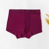 Men's Plain Silk Seamless Sport Boxer Briefs - Breathable Mulberry Silk, Elastic Fit, Thin Summer Style