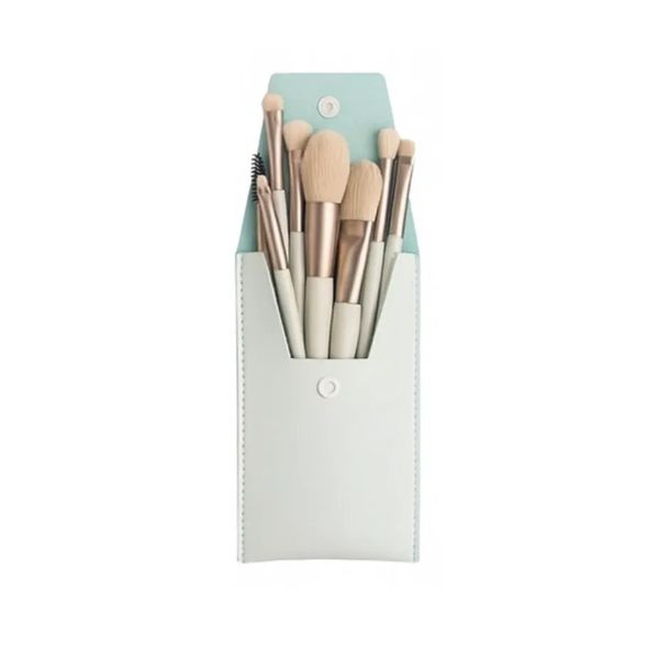 Zznez Mini Makeup Brush Set  Lip, Eye, Blusher & Shading Powder Brushes, Apricot Color 1 Set