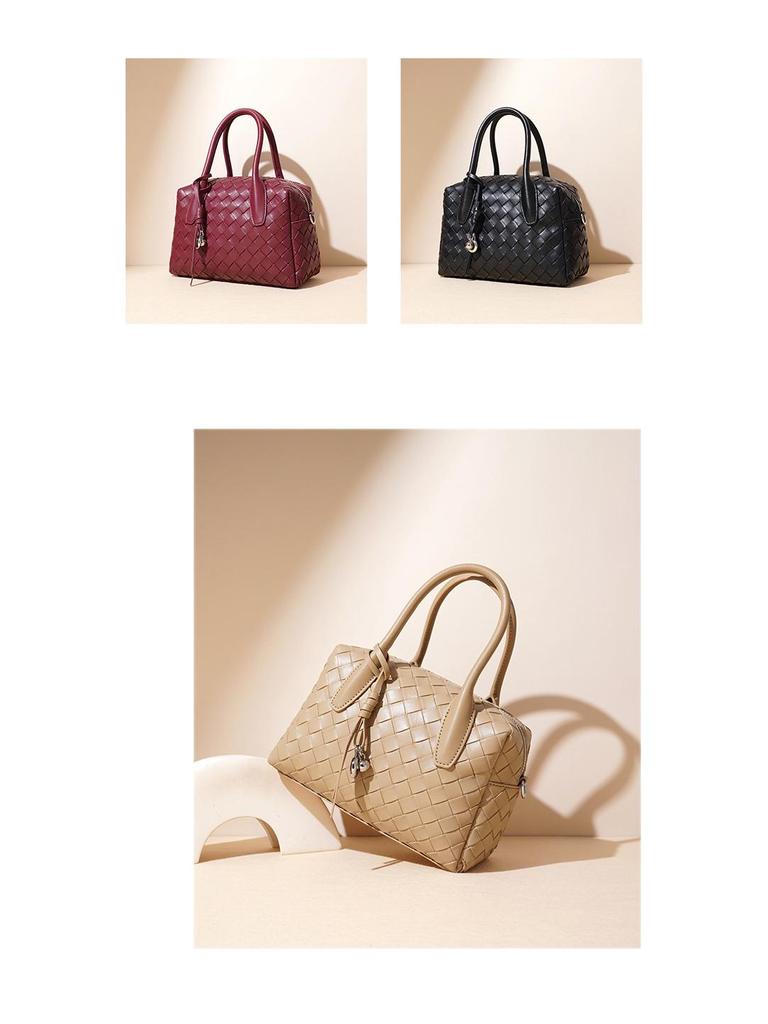 2025 Women's Genuine Leather Diamond Lattice Shoulder Bag - Fashionable and Versatile