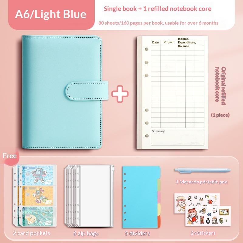 Macaron Children's Bookkeeping Book Loose-leaf Primary School Student Handbook Savings Book Can Put Money Financial Wallet Bookkeeping Book