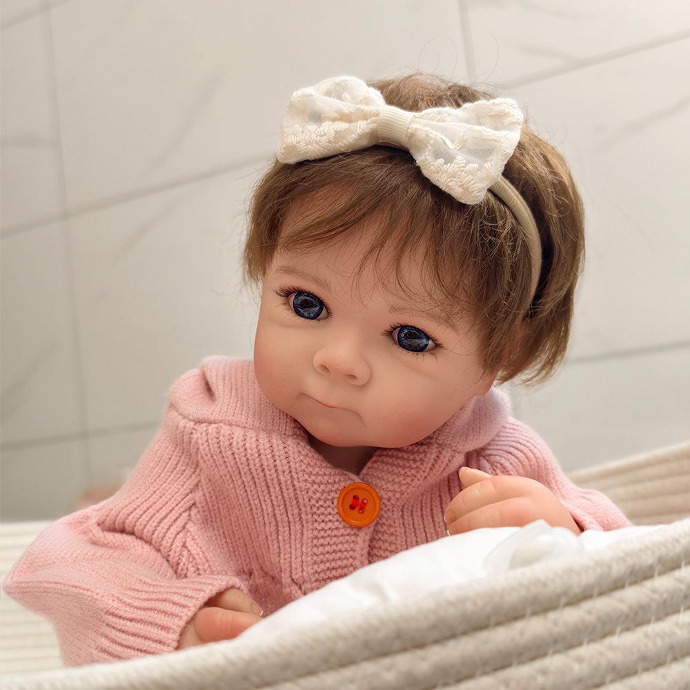 48cm Reborn Baby Girl Doll Bettie Lifelike Full Silicone Body Newborn Doll Can Take Bath Handmade 3D Painting Skin Rebirth Dolls for Kids Playmate Toy