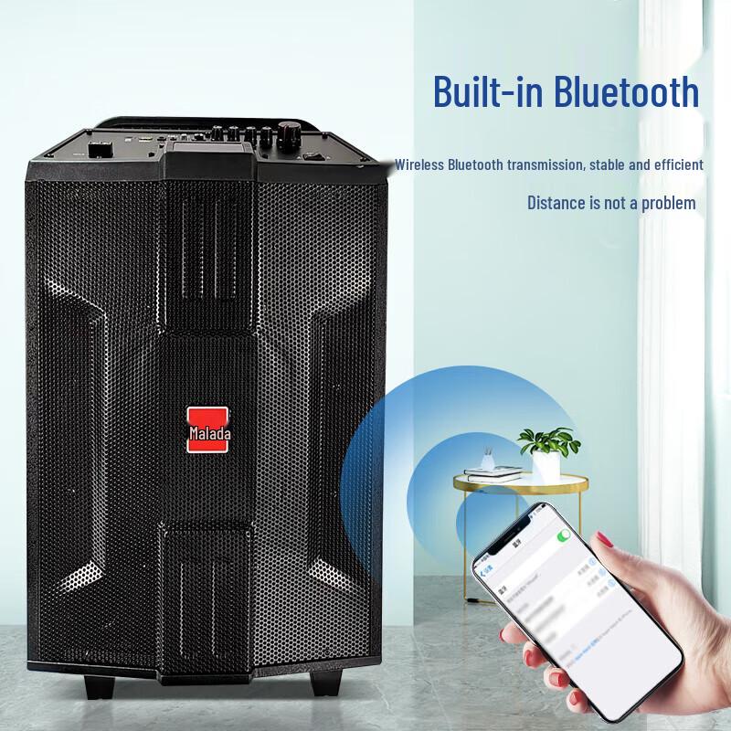 Malata M+9047B 12-inch Outdoor Portable Trolley Speaker (CN Version)