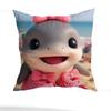ITALlAN Brainrot Creative Pillow Case Anti-dustmite Pillowcase Invisible zipper silky short plush Sofa cushion cover