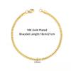Punk Flache Schlangenkette Armband 3mm Gold Silber Farbe Edelstahl Prägung Handketten für Männer Frauen Mode Schmuck Geschenk