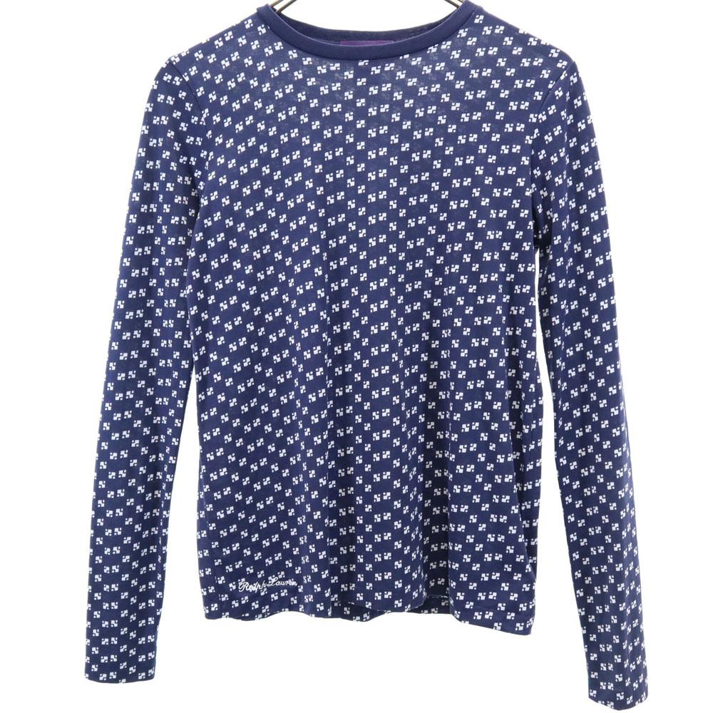 

RALPH LAUREN Overall handle Long sleeve T-shirt XS Navy x white Ron T Women Used