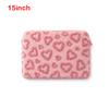Plush Notebook Computer Sleeve Heart Pattern Protective Device Case Tablet Sleeve  Daily Commuting