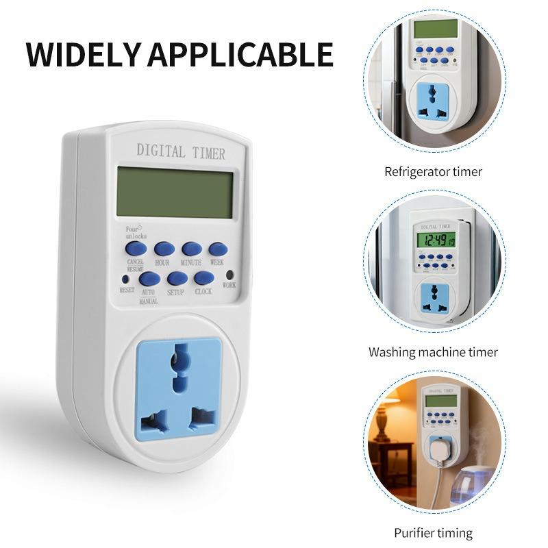 1PC European and British regular socket time control switch time control advertising light electric vehicle charging automatic power failure
