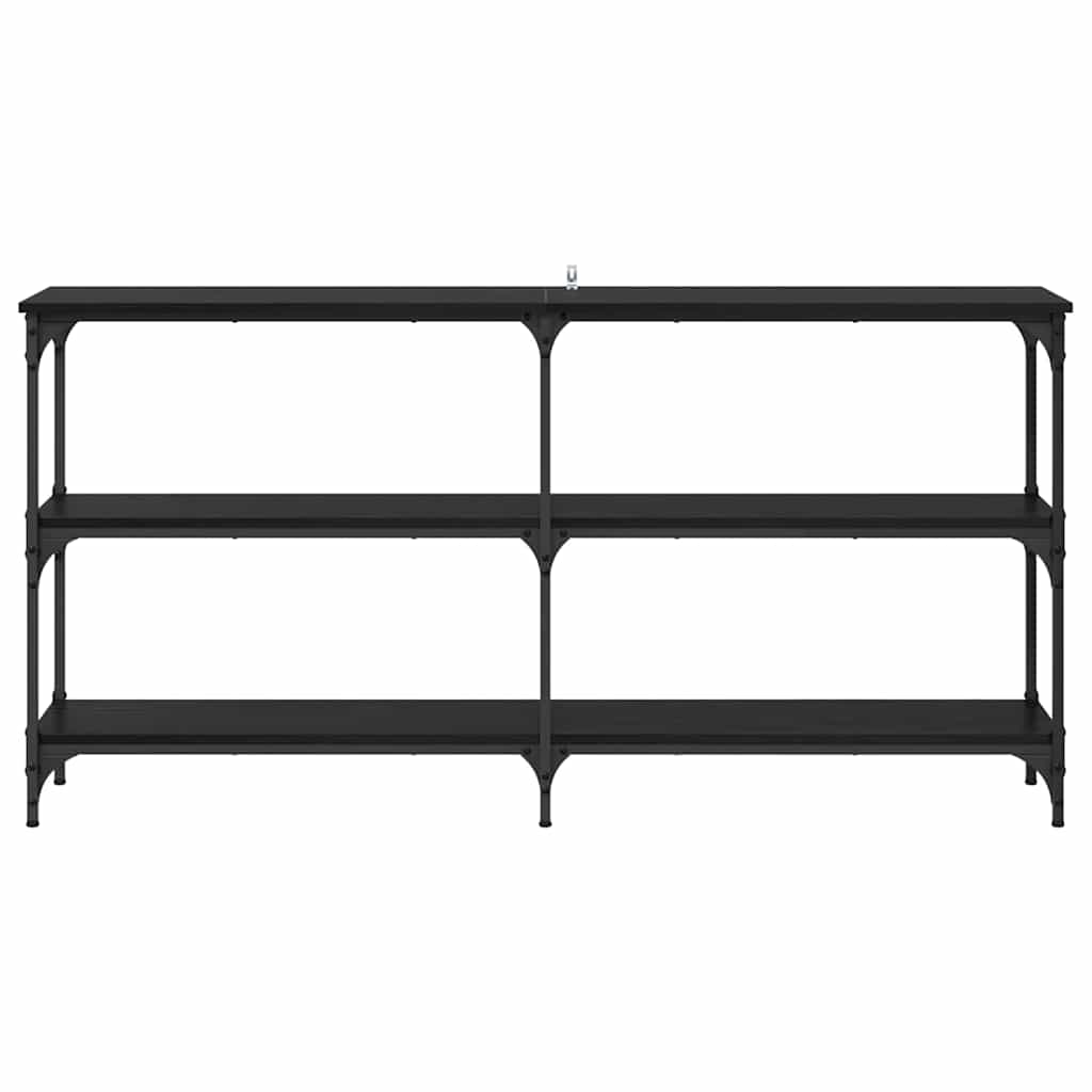 Console Table Black Oak Effect 150 X 29 X 75 Cm