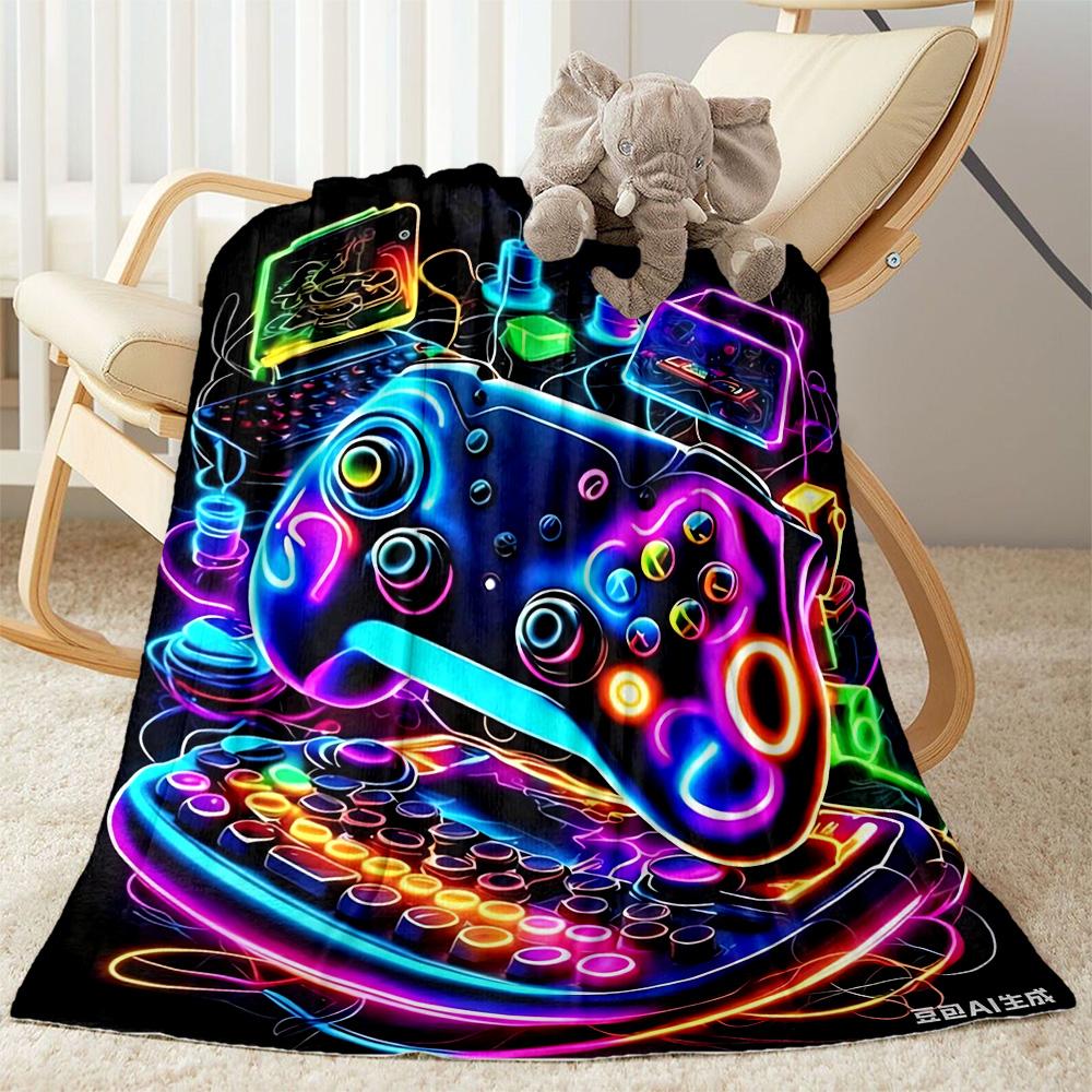 1pc Game Controller Blanket Comfortable Soft Lightweight Multi Seasonal Use for Travel Camping Picnics Sofa Office Bed Living Room Gift for Friends