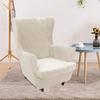 Thicken Velvet Wing Chair Cover Stretch Spandex Armchair Covers Warm Relax Sofa Cover Couch Slipcovers With Seat Cushion Covers