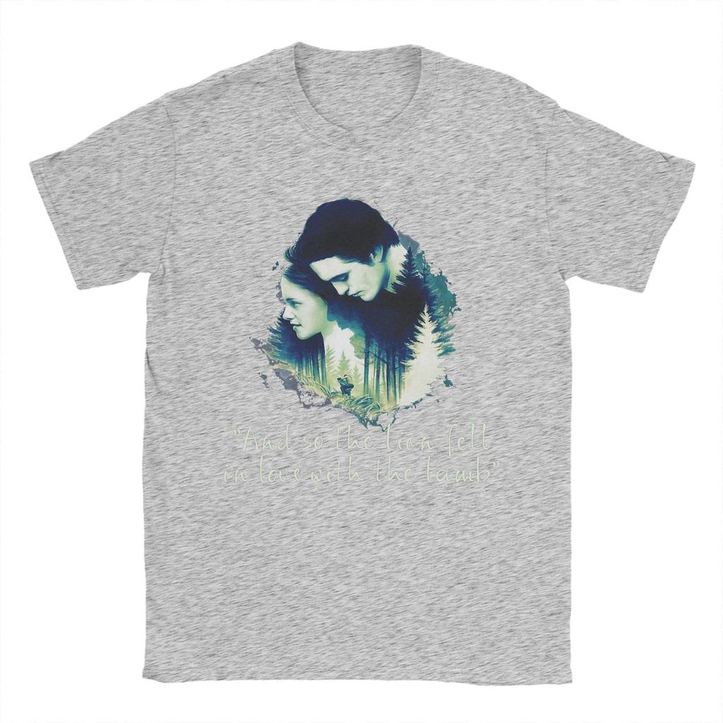Men's T-Shirt Twilight Movie Edward and Bella Vintage Cotton Tees Short Sleeve  T Shirts O Neck Tops Plus Size