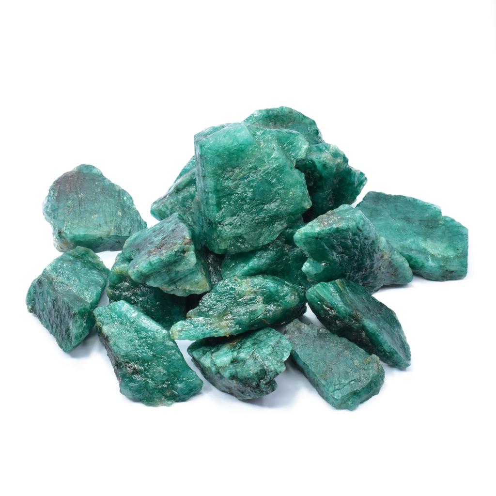 Lot Natural Green Emerald 100ct Uncut Rough Certified Loose Gemstones